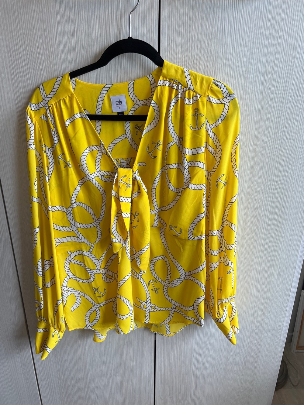 Cabi long sleeve nautical blouse
